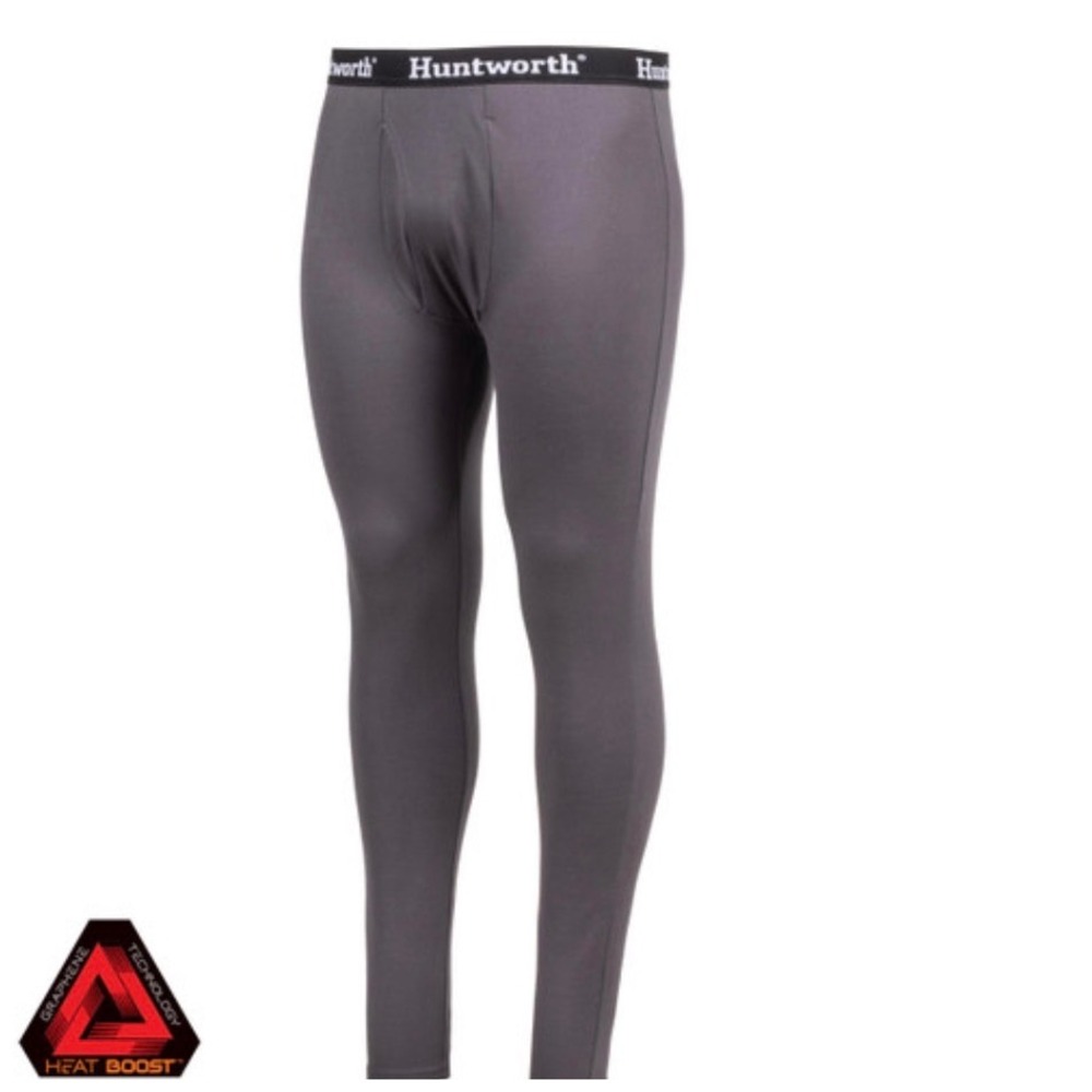 Huntworth Heat Boost Heavyweight Hunting Base Layer Pants Dark Gray – Men's 2XL